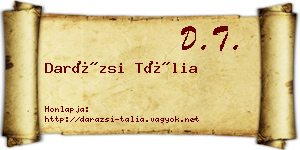 Darázsi Tália névjegykártya